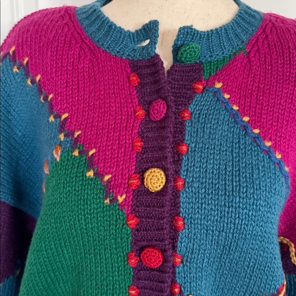 Susan Bristol Multicolor Patchwork Cardigan - Picture 6 of 6